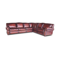 Eleanor Rigby Bethesda 114" Wide Genuine Leather Corner Sectional