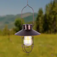 Evergreen Enterprises, Inc Solar Metal Lantern With Plastic Bulb, Sage Green