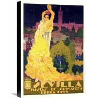 Global Gallery 'Sevilla / Fiestas de Primavera' by Enrique Estela-Anto Vintage Advertisement on Wrapped Canvas