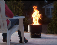 Flame Genie Wood Pellet Fire Pit - 2 Sizes ( 13.5 D or 19 D ) and 2 Finishes ( Black or Stainless Steel )