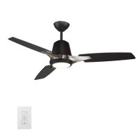 Ivy Bronx 52'' Exton 3 - Blade LED Smart Standard Ceiling Fan with Wall Control and Light Kit Included