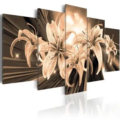 Latitude Run® Floral Botanical Style On Canvas 5 Pieces Print