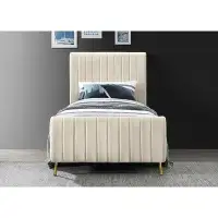 Everly Quinn Tufted Upholstered Low Profile Platform Bed