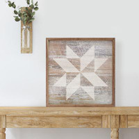 Union Rustic Quilt Pinwheel Whitewash - cadre photo, impression sur bois