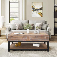 Builddecor [New] Lift Top Coffee Table With Inner Storage Space And Shelf