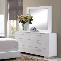 Orren Ellis Simrah 6 Drawer Dresser With Mirror