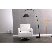 Ebern Designs Teddy Fabric Swivel Accent Chair