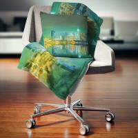 East Urban Home Skyline Singapore View from Marina Bay Throw Pillow