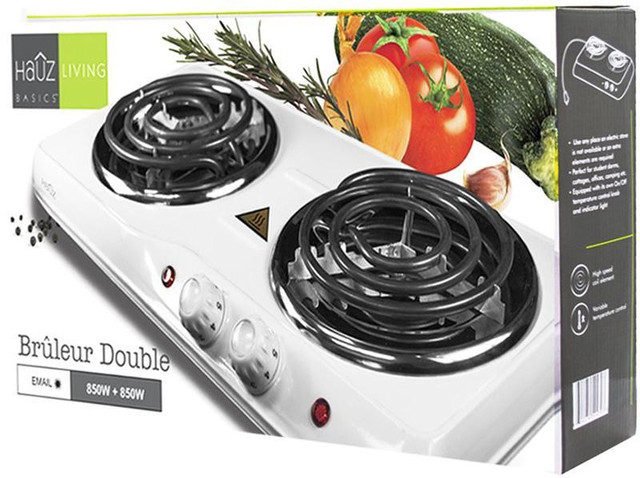 Hauz Basics™ Double Burner Portable Electric Cooktop in General Electronics in Ontario - Image 2