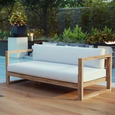 Modway Upland Outdoor Patio Teak Sofa