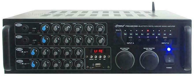 PYLE PMXAKB2000 BLUETOOTH MIXER - KARAOKE AMPLIFIER - LOADED WITH FEATURES in Performance & DJ Equipment in London - Image 2