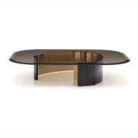My Lux Decor Home Coffee Table Bedroom Platform Ornament Unique Modern Coffee Table Living Room Rectangular Glass Top Me