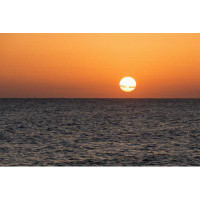 Rosecliff Heights Glowing Sun Over The Ocean And Horizon At Sunset; Paphos  Cyprus Poster Print (38 X 24)