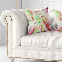Made in Canada - The Twillery Co. Designart 'Exotic Multi Colour Spiral Flower' Abstract Throw Pillow