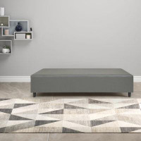 Ebern Designs Breella Modern Gray Faux Leather Snicker Bench for Living Room, Bedroom with Solid Wood Frame