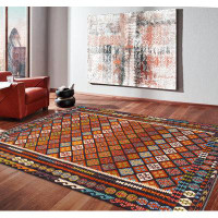 Pasargad Kilim One-of-a-Kind 8'6" x 11'4" Area Rug in Red/Orange/Blue/Purple
