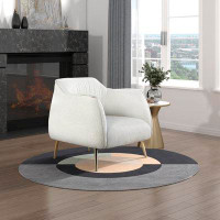 Mercer41 Parbha 33" W Boucle Flared Arm Accent Chair