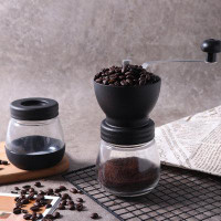 SC0GO Manual Coffee Grinder Set, Conical Ceramic Burr Manual Coffee Bean Grinder