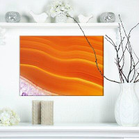 Made in Canada - East Urban Home Stone 'Orange Agate in Wave Pattern' Graphic Art Print on Wrapped Canvas