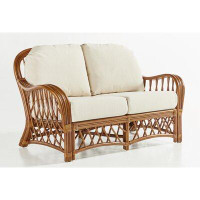 Bayou Breeze Sanders 59" Round Arm Settee with Reversible Cushions