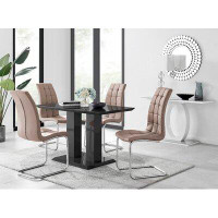East Urban Home Eubanks Dining Set with 4 Chairs