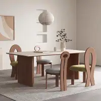 PEPPER CRAB Home rock plate dining table and chair set_5
