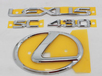 Lexus SC430 2002-2010 Rear Luggage Trunk Chrome Emblem Decal Plate Logo Symbol 4 Piece Full Set