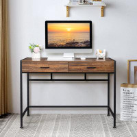 Accentuations by Manhattan Comfort Compact Modern Computer Desk With 2 Drawers Sturdy Practical And Easy To Assemble