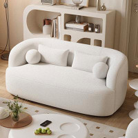 Hokku Designs Nordic simple and lovely living room white sofa