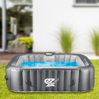 SereneLife 6-Seat Inflatable Pool Spa with Light - Portable Hot Tub Spa with Remote Control