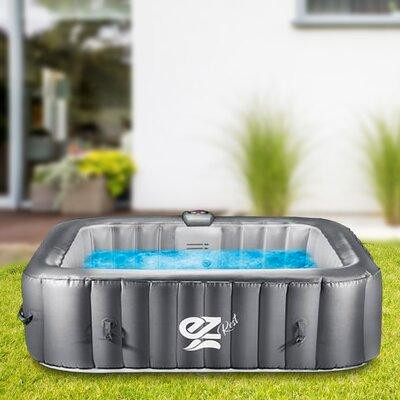 SereneLife 6-Seat Inflatable Pool Spa with Light - Portable Hot Tub Spa with Remote Control in Hot Tubs & Pools