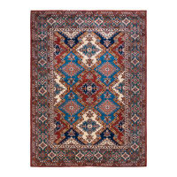 The Twillery Co. Hatch, One-Of-A-Kind Hand-Knotted Area Rug - Light Blue, 7'' 1" X 9'' 10"
