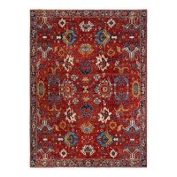 Solo Rugs One-of-a-Kind Hand-Knotted New Age 8'10" x 12'3" Wool Area Rug in Red