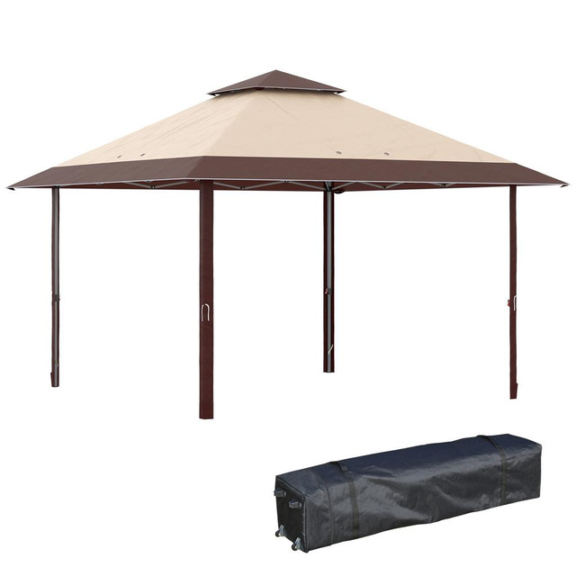 Pop Up Tent 13' x 13' x 9.8' Khaki in Patio & Garden Furniture - Image 2