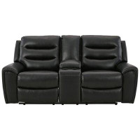 Signature Design by Ashley Warlin 79" Faux Leather/100% Polyester Pillow Top Arm Reclining Loveseat