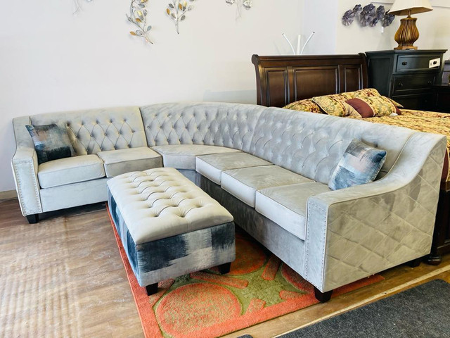 Canadian Made Tufted Sectional! Customizable in Any Color! in Couches & Futons in Ontario