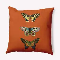 August Grove Butterflies Polyester Decorative Pillow Square
