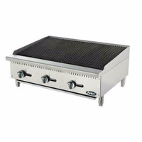 Atosa ATRC-36 36 Inch Radiant Broiler Heavy-duty reversible cast iron grates
