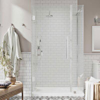 Ove Decors Endless Tampa-Pro 37.99" W x 32.01" D x 72.01" H Frameless Rectangle Shower Kit with Base Included