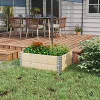 Raised Garden Bed 45.3" L x 31.5" W x 15" H Natural Wood