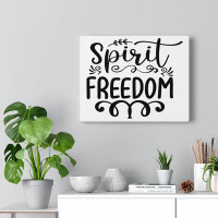 Trinx Inspirational Quote Canvas Spirit Freedom Wall Art Motivational Motto Inspiring Posters Prints Artwork Decor Ready