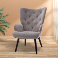 George Oliver Accent Chair With Tufted Wing Back