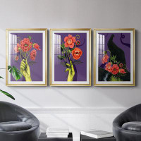 Wexford Home Monstrous Plants I - 3 Piece Picture Frame Print Set