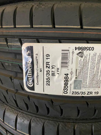 FOUR NEW 235 / 35 R19 CONTINENTAL CONTISPORT CONTACT 3 TIRES -- SALE