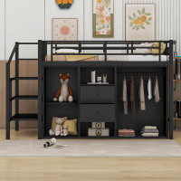 Cosmic 2 Drawer Bookcase Loft Bed by Cosmic