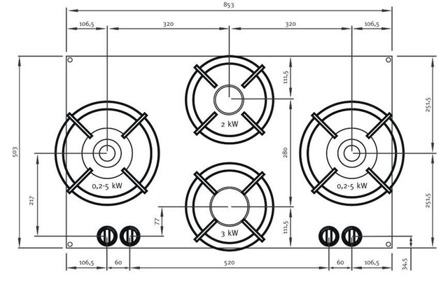 PITT Cooking Systems DEMPO 34 Inch Modular Gas Cooktop 50,000 BTUs Top Controls 4 Burners Automatic Spark Ignition in Stoves, Ovens & Ranges in City of Toronto - Image 3