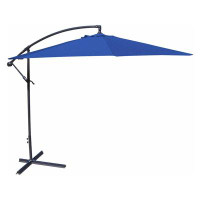 Arlmont & Co. 10-Ft Offset Cantilever Patio Umbrella With Royal Blue Canopy Shade