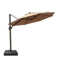 Arlmont & Co. Kristy 120'' Tilt Cantilever Umbrella with Crank Lift , Counter Weights Included