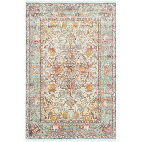 Bungalow Rose Traditional Mulvihill Area Rug Sand and Sea Colour