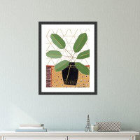 AllModern Gold Tablecloth 4 (Plant) by Marisa Anon - Picture Frame Print